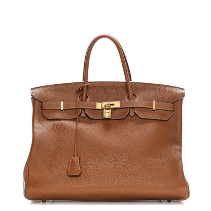 Hermes Taurillon Clemence Birkin 40 Gold 1 of 37