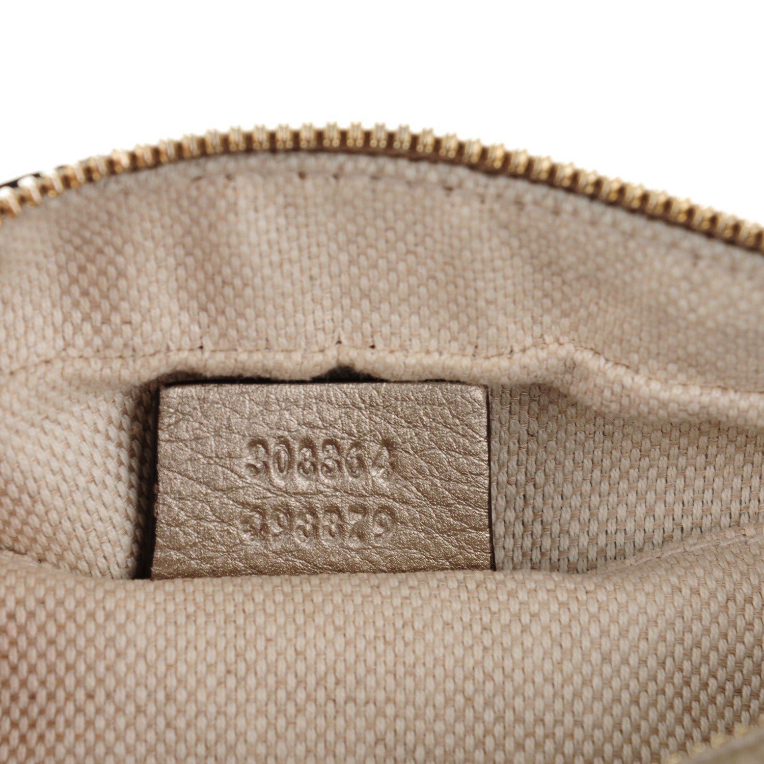 Gucci Metallic Pebbled Calfskin Small Soho Disco Bag Golden Beige 7 of 7
