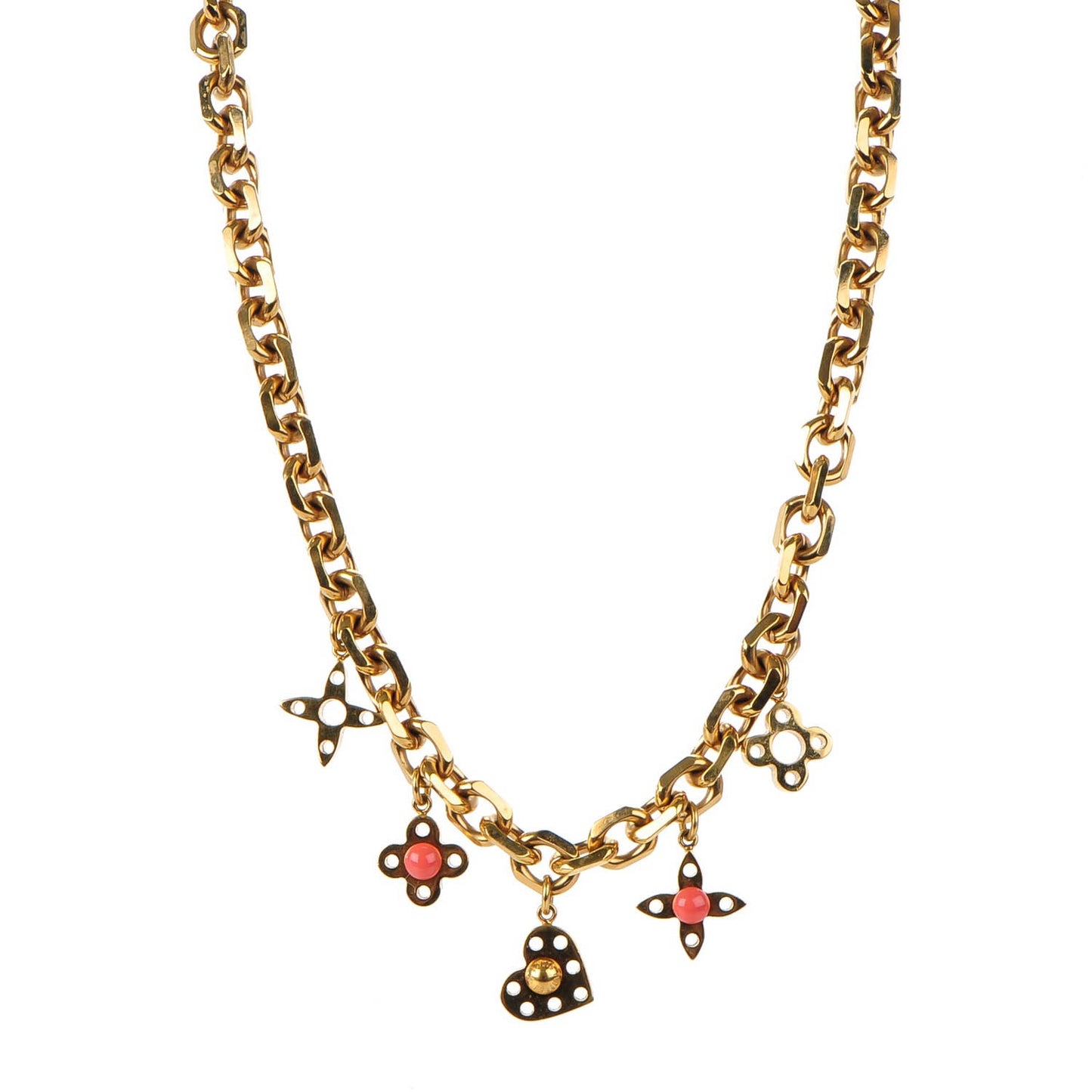 Monogram Hide and Seek Necklace Gold