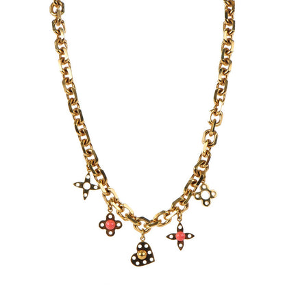 Louis Vuitton Monogram Hide and Seek Necklace Gold 1 of 5