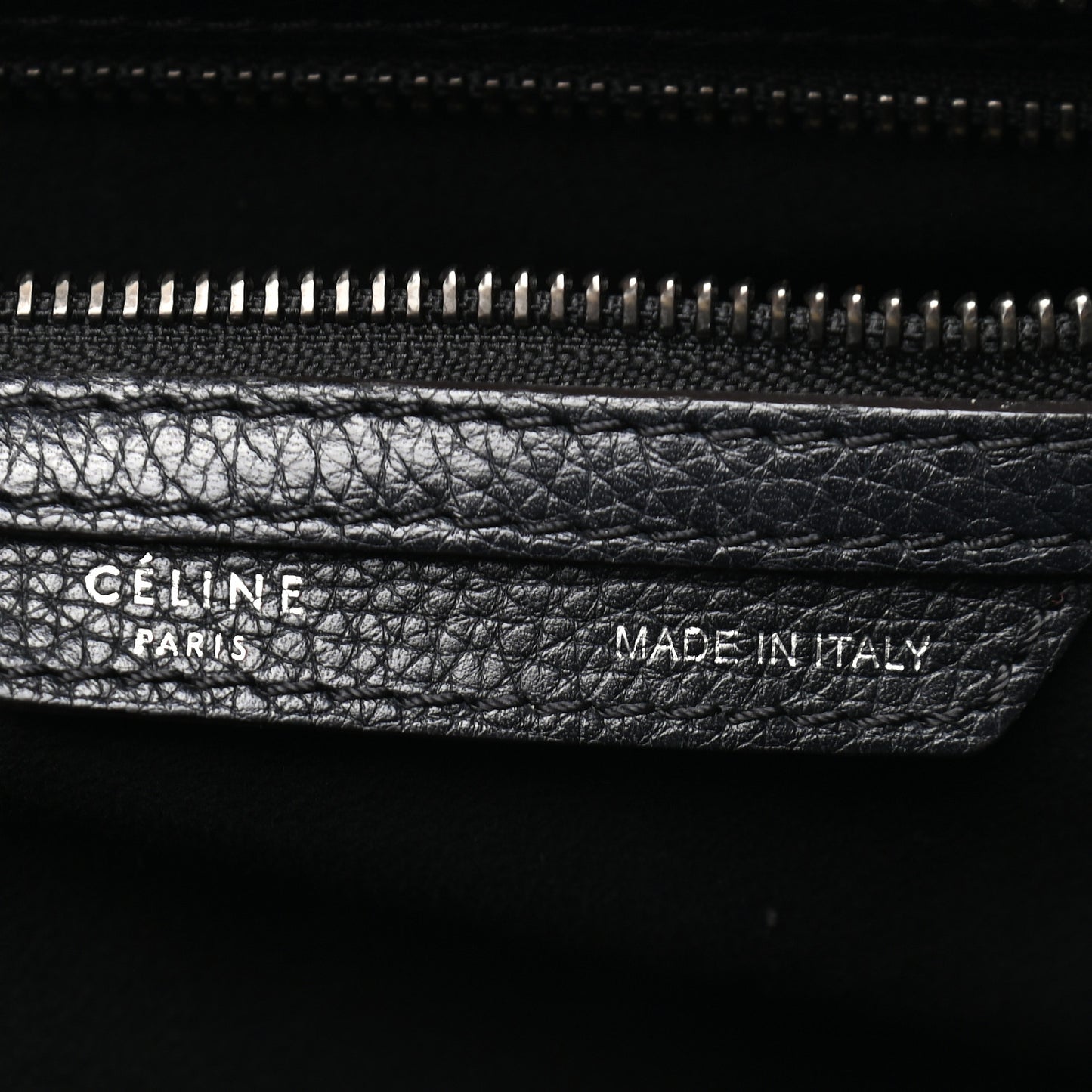 Drummed Calfskin Micro Luggage Black