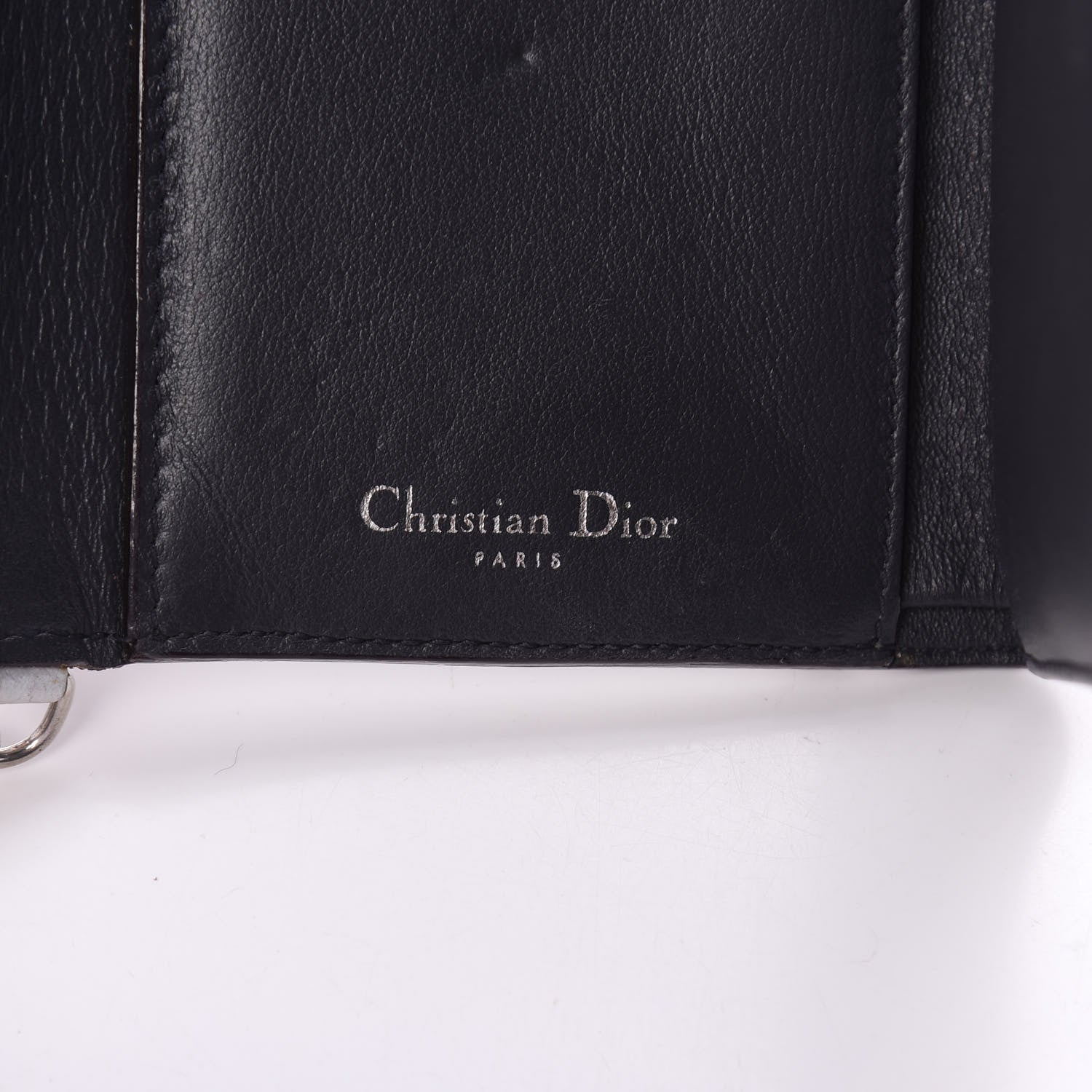 Christian Dior Bullcalf Diorissimo Medium Envelope Wallet Silver 6 of 10