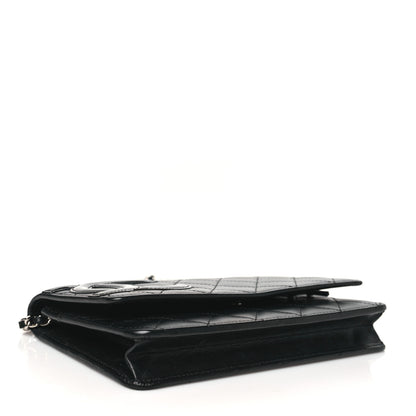 Chanel Calfskin Quilted Cambon Wallet on Chain WOC Black 4 of 12