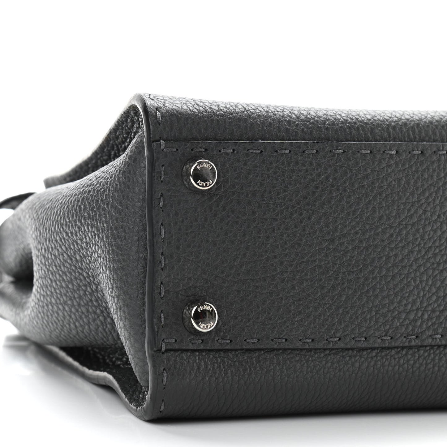 Cuoio Romano Selleria Bi-Color Medium Peekaboo Iconic Satchel Asfalto Latte