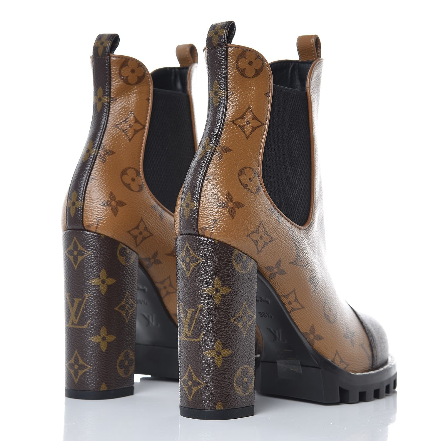 Louis Vuitton Patent Reverse Monogram Star Trail Chelsea Ankle Boots 38.5 4 of 9