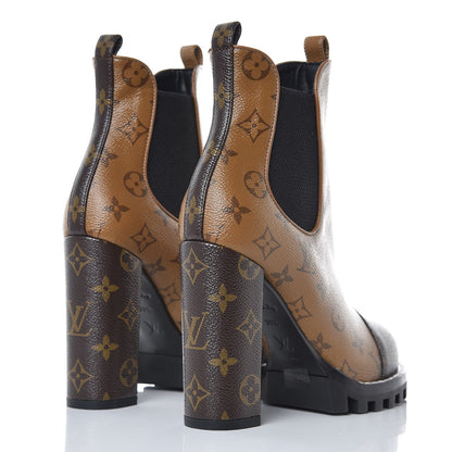 Louis Vuitton Patent Reverse Monogram Star Trail Chelsea Ankle Boots 38.5 4 of 9