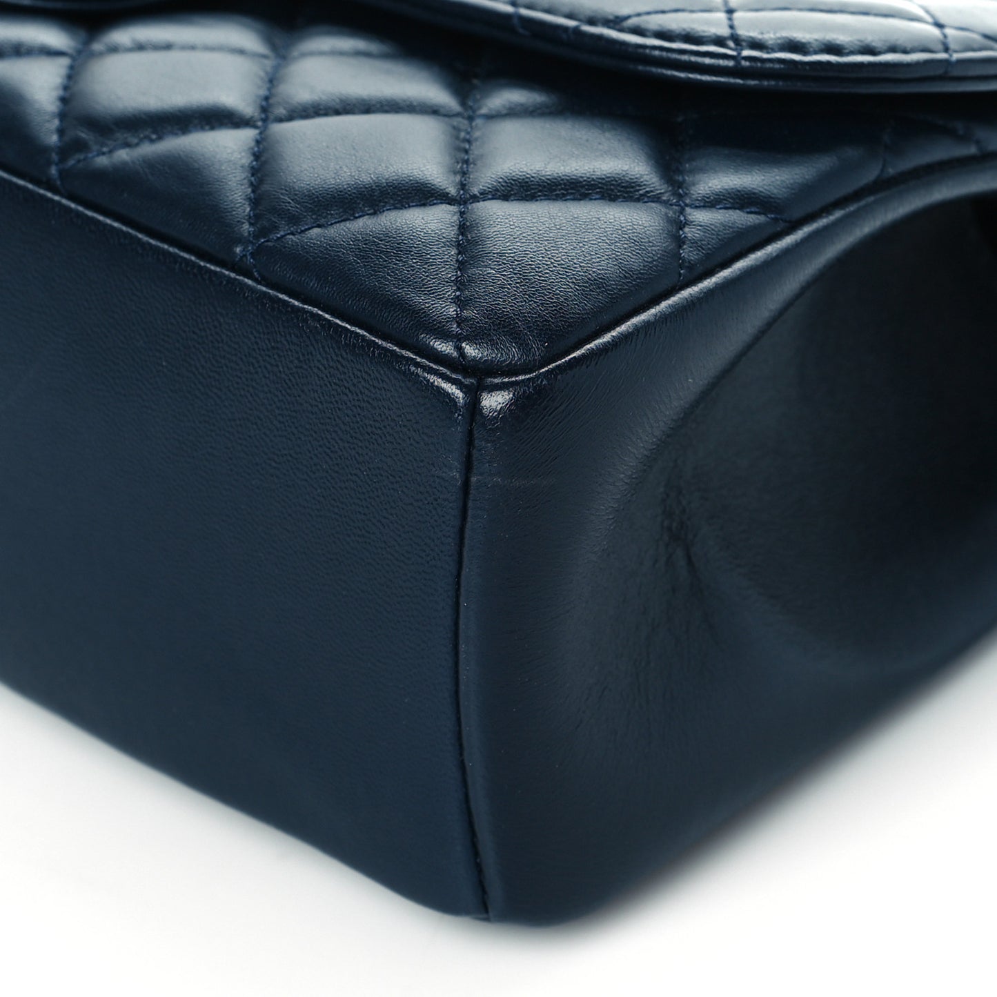 Lambskin Quilted Medium Mademoiselle Chic Flap Navy