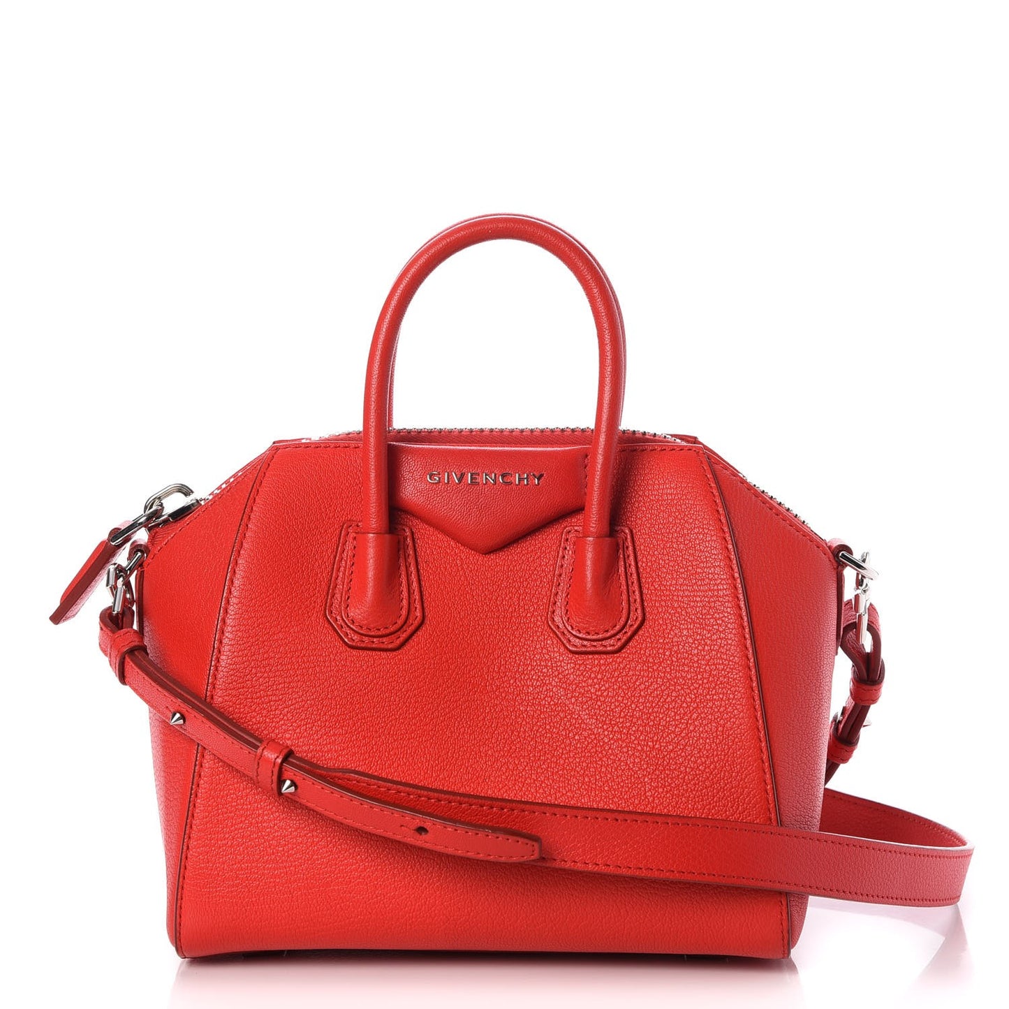 Sugar Goatskin Mini Antigona Medium Red