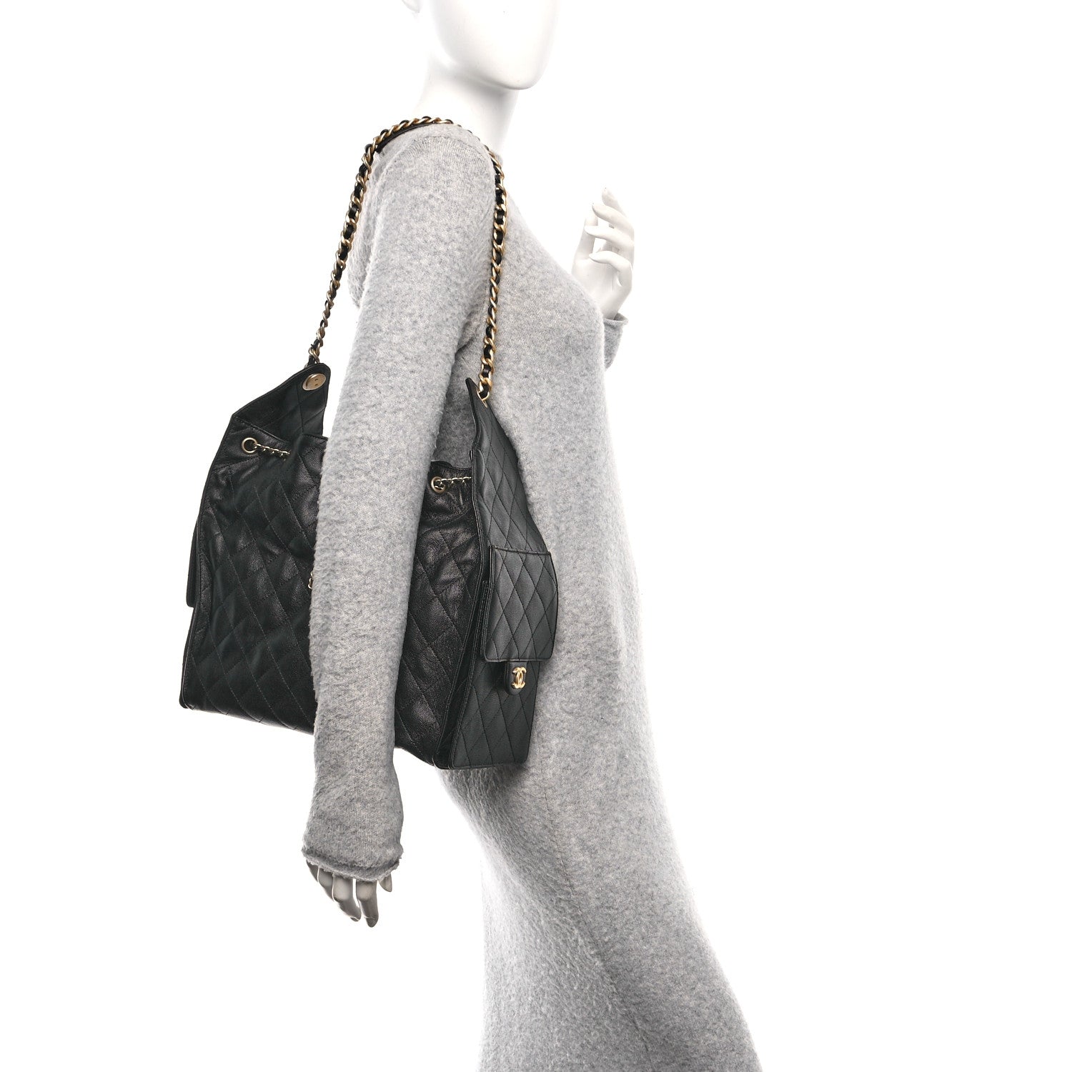 Chanel Caviar Quilted Medium Chanel 25 Handbag Black 2 of 11