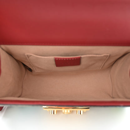 Gucci GG Supreme Monogram Blooms Small Padlock Shoulder Bag Beige Blue Navy Hibiscus Red 5 of 12