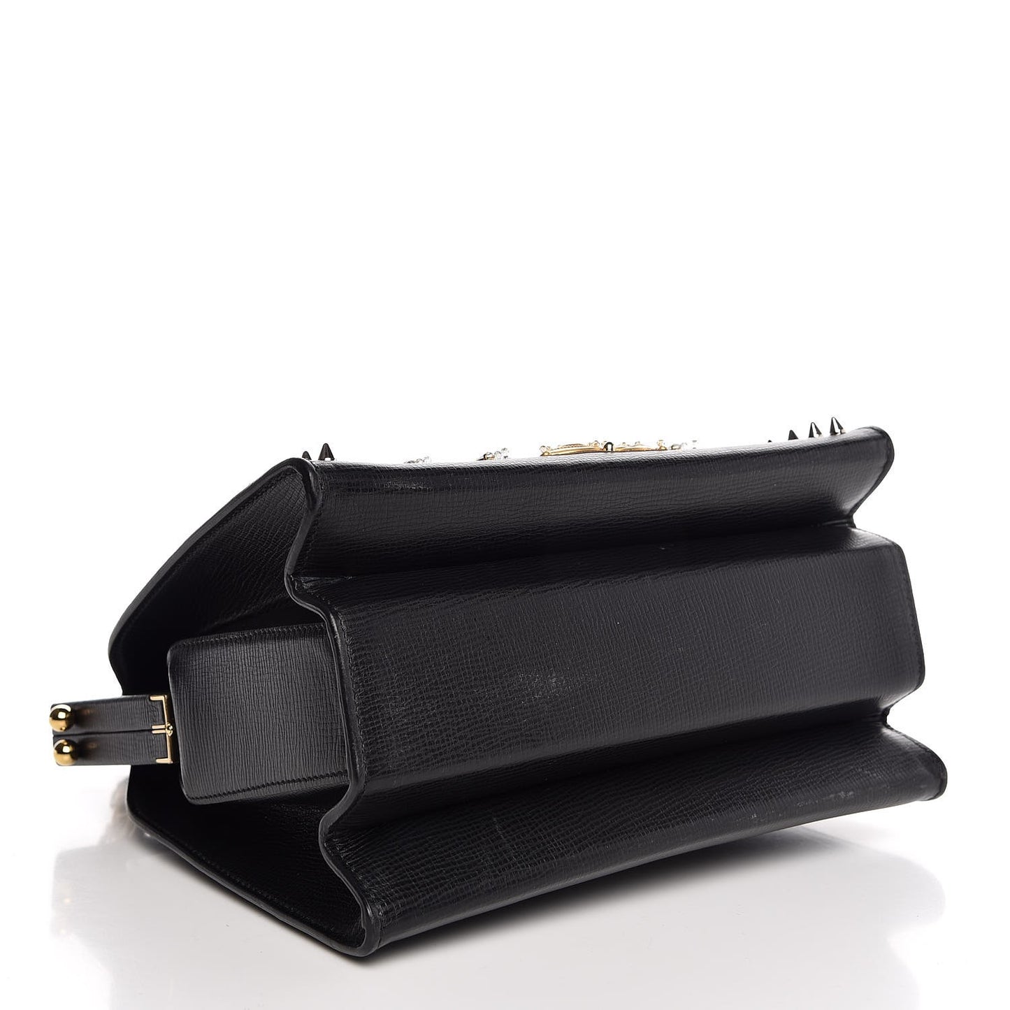Dauphine Embroidered Studded Mini Palmellato Black