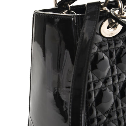 Christian Dior Patent Cannage Medium Lady Dior Black 7 of 14