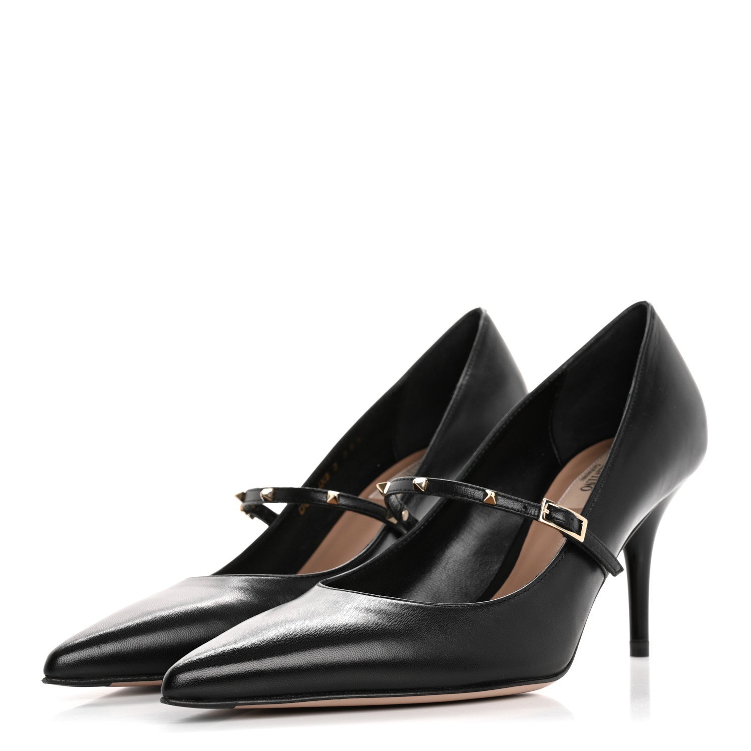 Valentino Garavani Nappa Rockstud Wispy Mary Jane 80mm Pumps 35.5 Black 4 of 10