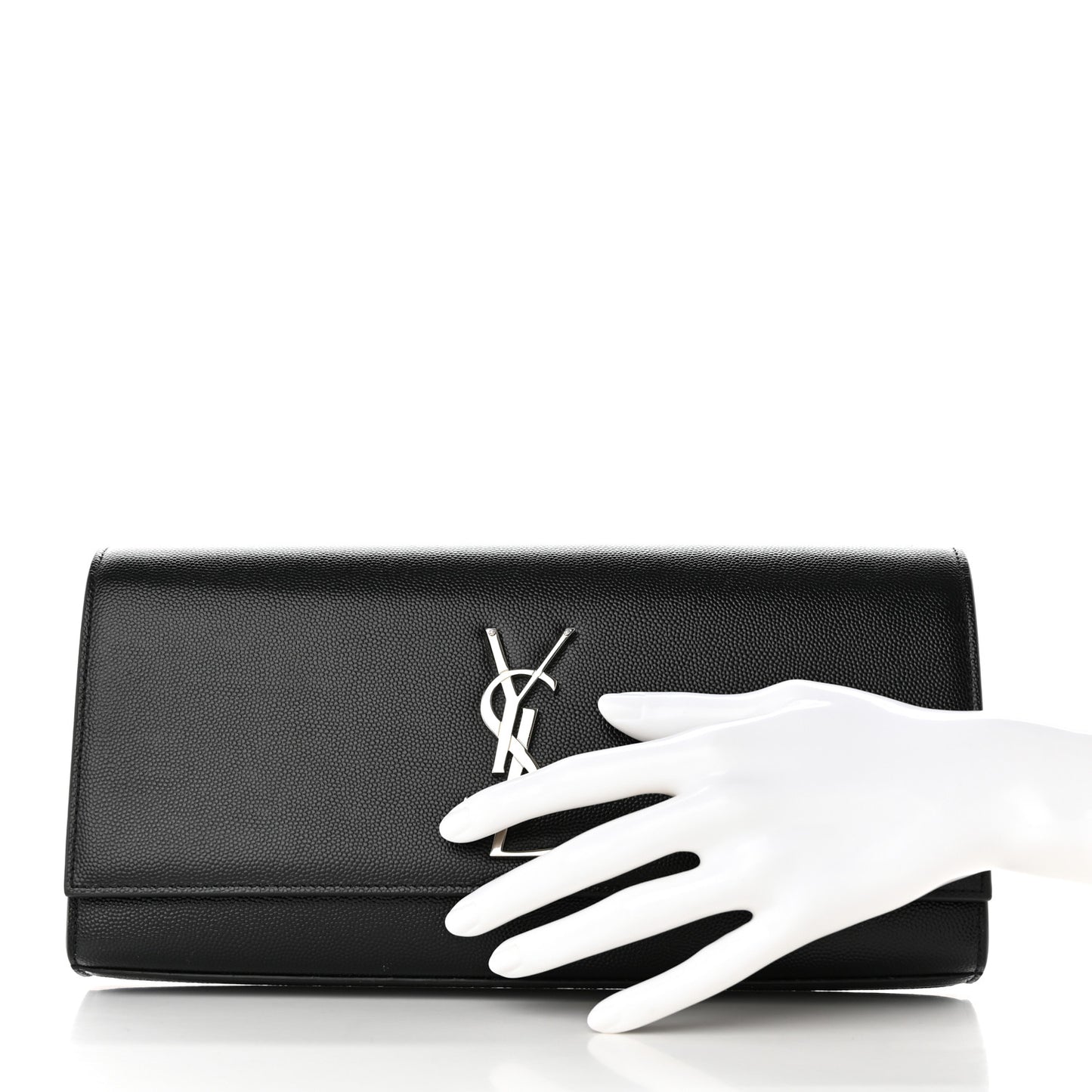 Grain De Poudre Monogram Cassandre Clutch Black