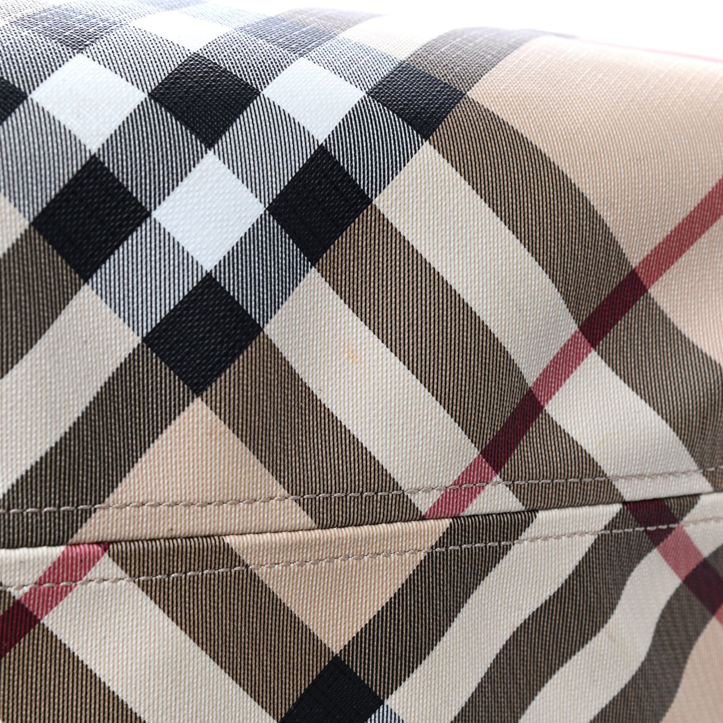Nova Check Large Nickie Tote White