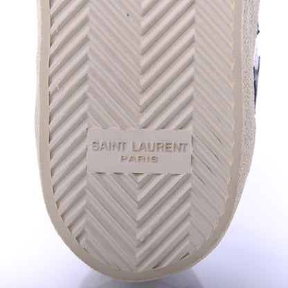 Saint Laurent Calfskin Star Court Sneakers 39 White Black 8 of 10