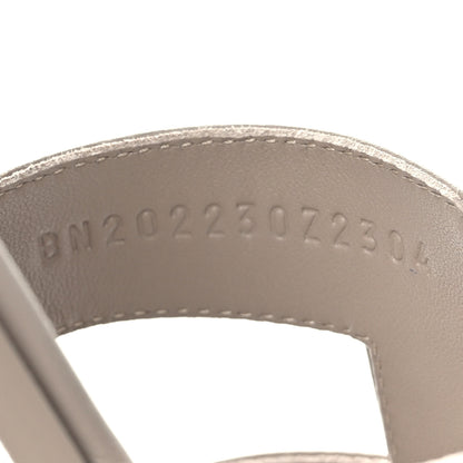 Hermes Box Calfskin Oran Sandals 40 Beige Mastic 6 of 9