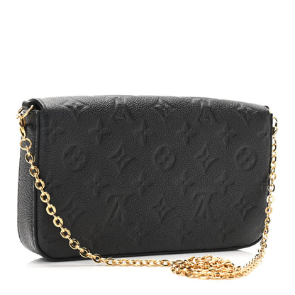 Louis Vuitton Empreinte Pochette Felicie Chain Wallet Black 4 of 11