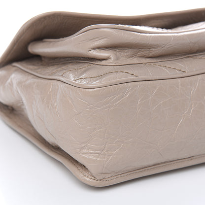 Saint Laurent Crinkled Calfskin Matelasse Monogram Medium Niki Chain Satchel Light Natural 7 of 9