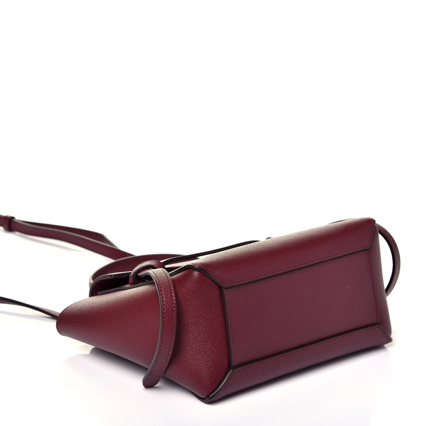 Grained Calfskin Nano Belt Bag Burgundy