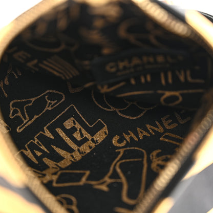 Chanel Metallic Lambskin CC Kheops Pyramid Bag Gold Black 5 of 7