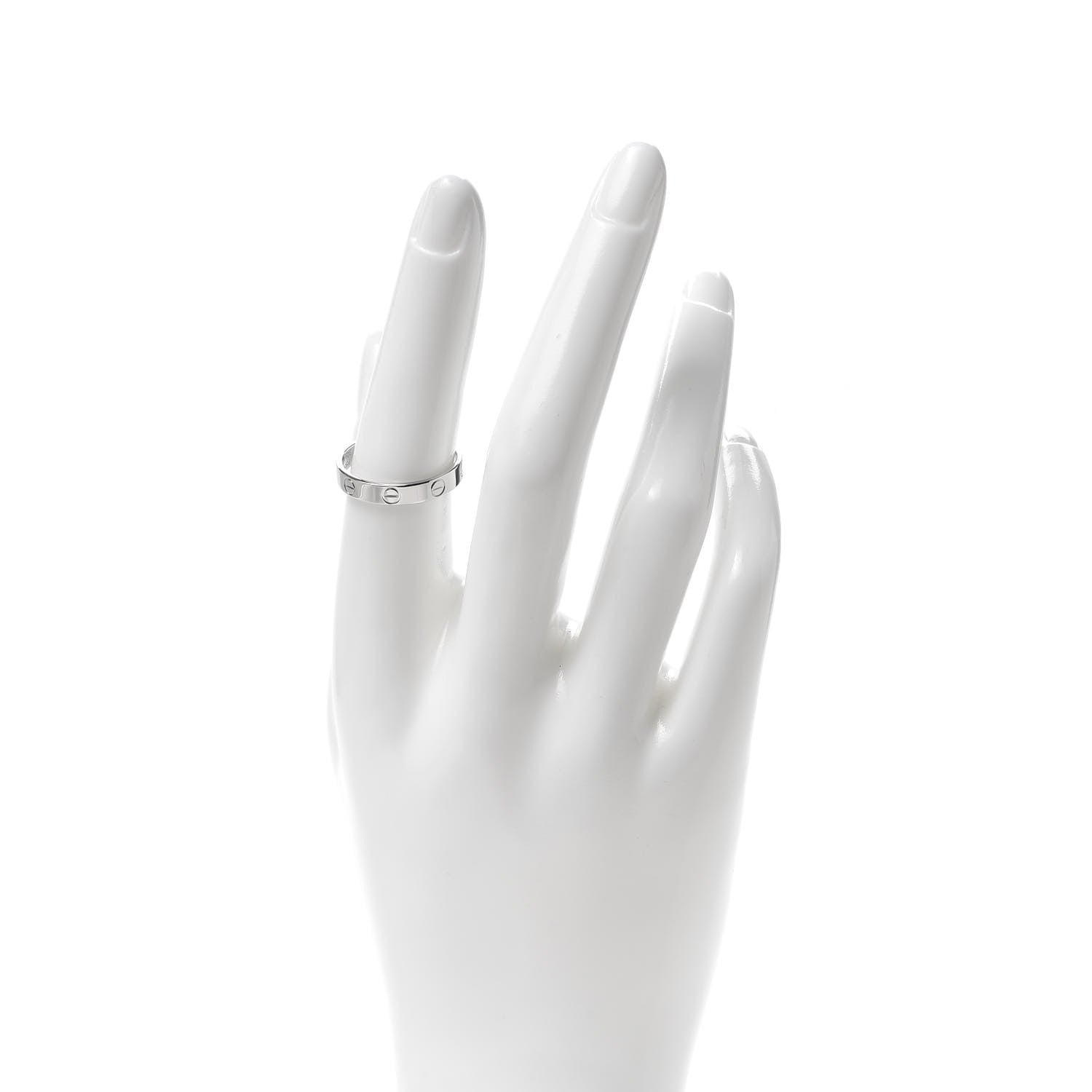 Cartier Platinum 3.5mm LOVE Wedding Band Ring 55 7.25 2 of 4