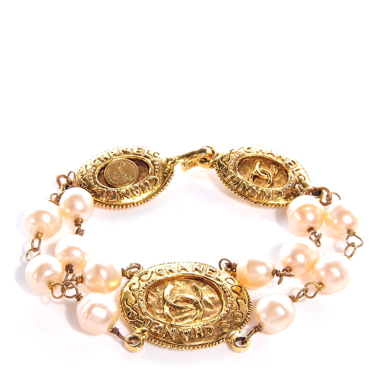 Chanel Pearl CC Bracelet Gold 1 of 6