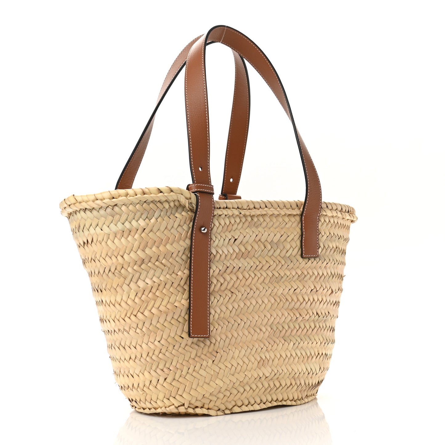 Raffia Basket Tote Bag Natural Tan