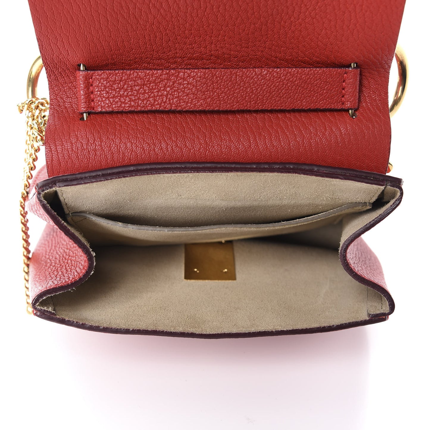 Grained Lambskin Mini Drew Shoulder Bag Plaid Red