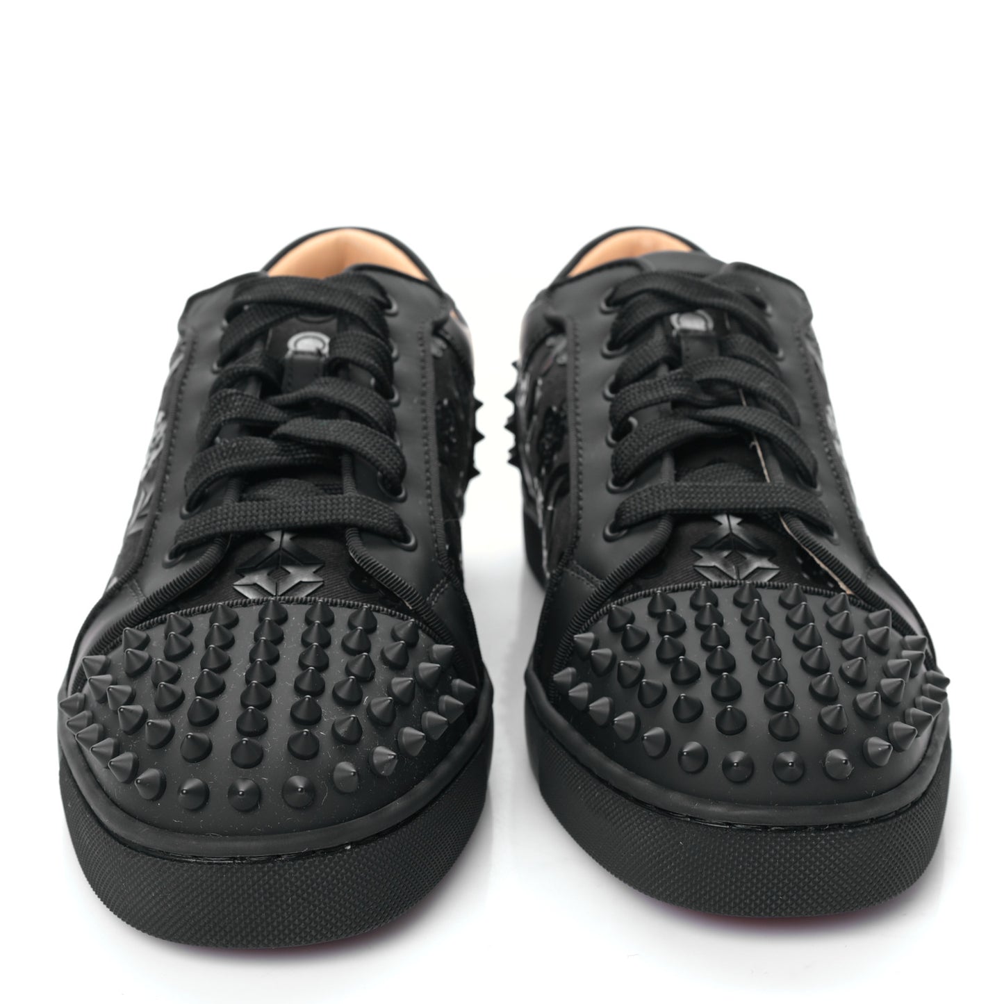 Calfskin Loubinetic Mens Seavaste 2 Orlato Flat Sneakers 42 Black