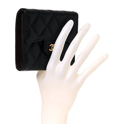 Chanel Caviar Quilted Compact Flap Wallet Black 2 of 10