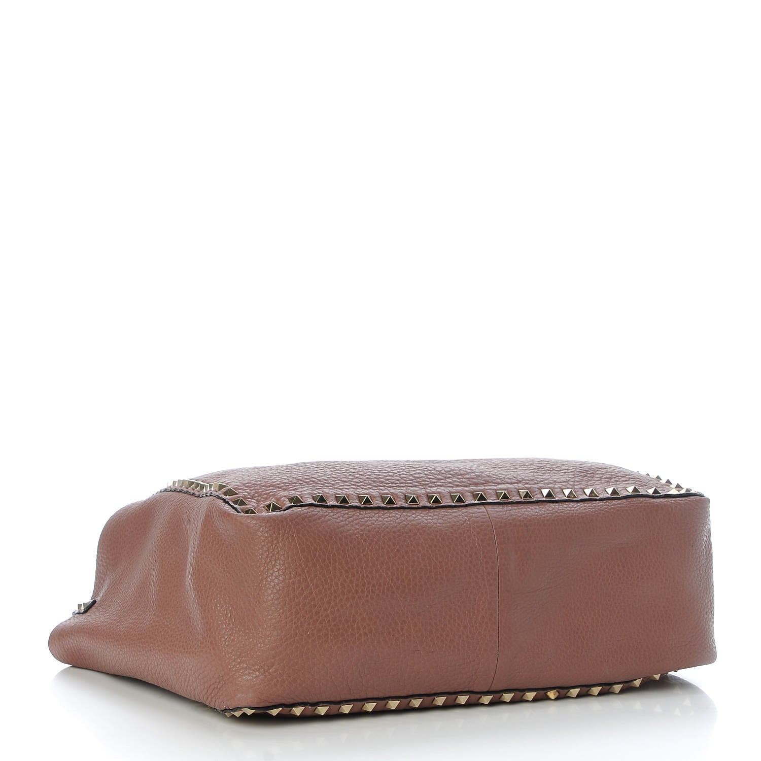 Valentino Garavani Grained Calfskin Medium Rockstud Reversible Tote Dark Rose Grey 11 of 16