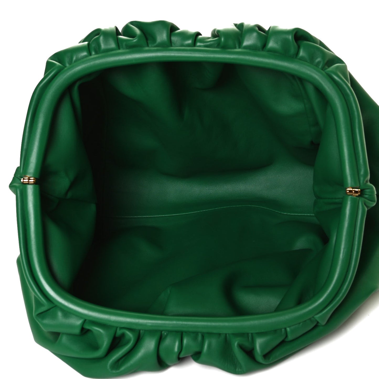 Smooth Butter Calf The Pouch Oversized Clutch Racing Green