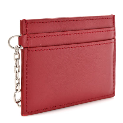 Alexander McQueen Calfskin Sling Card Holder Red 3 of 8