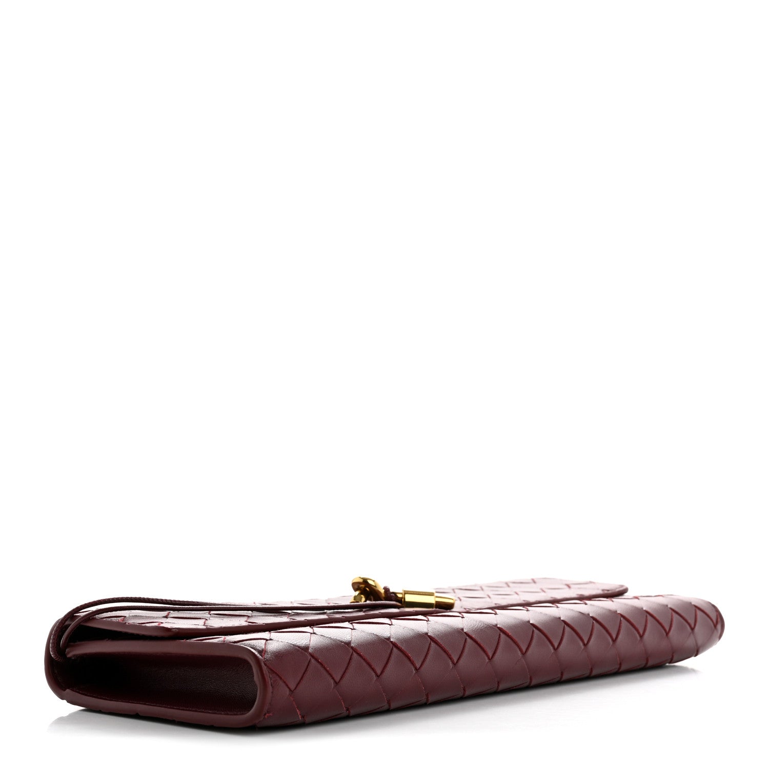 Bottega Veneta Nappa Intrecciato Long Andiamo Top Handle Clutch Barolo 4 of 8