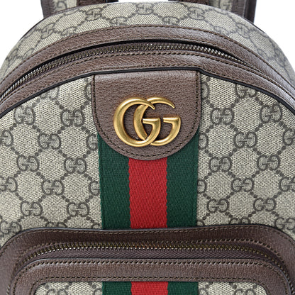 Gucci GG Supreme Monogram Calfskin Web Small Ophidia Day Backpack Beige Ebony New Acero 7 of 10