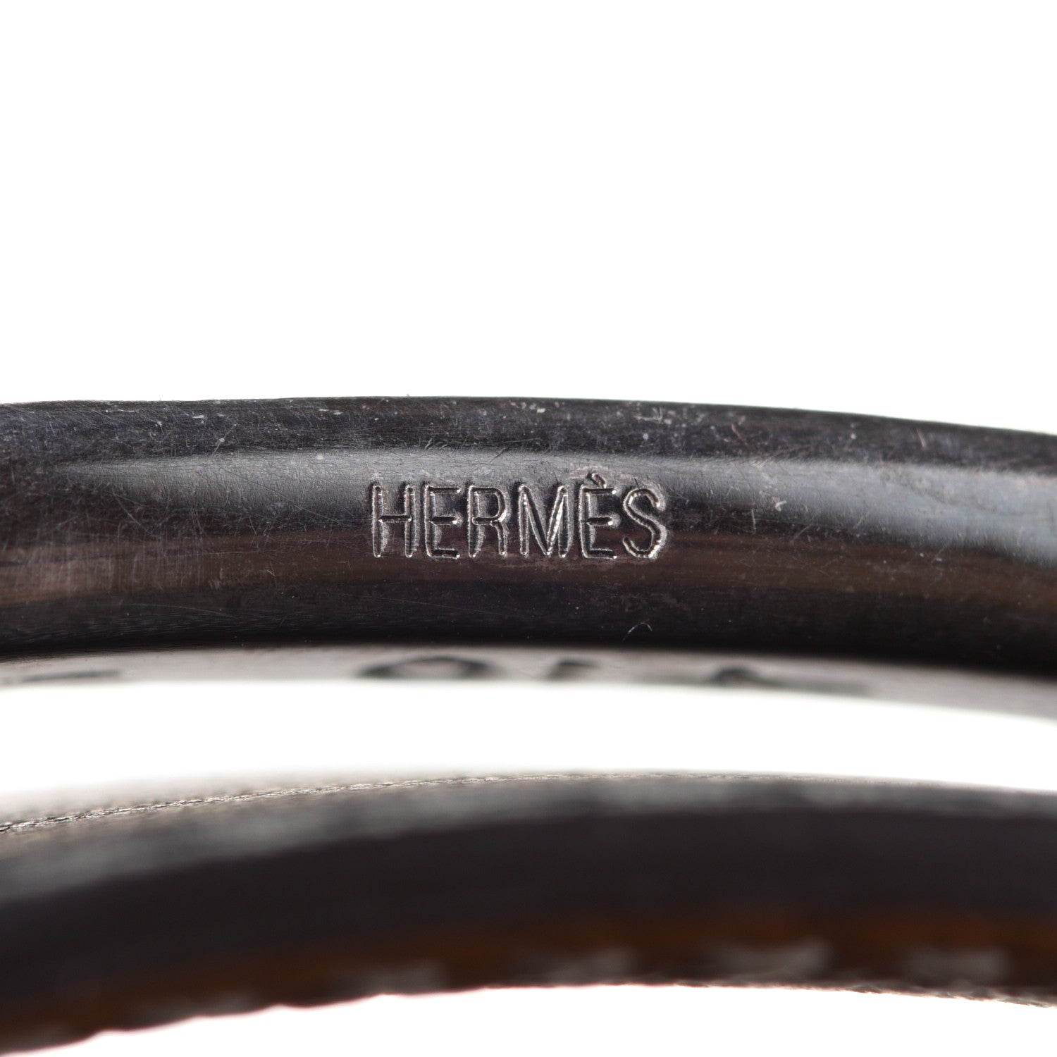 Hermes Swift Epsom Sterling Silver Touareg 32mm H Belt 85 Black Gold 7 of 10