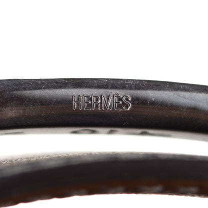 Hermes Swift Epsom Sterling Silver Touareg 32mm H Belt 85 Black Gold 7 of 10