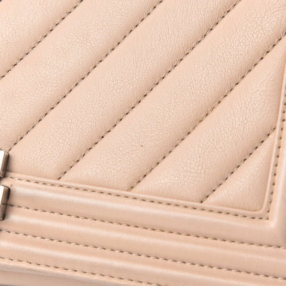 Chanel Calfskin Chevron Quilted New Medium Boy Flap Light Pink 11 of 15