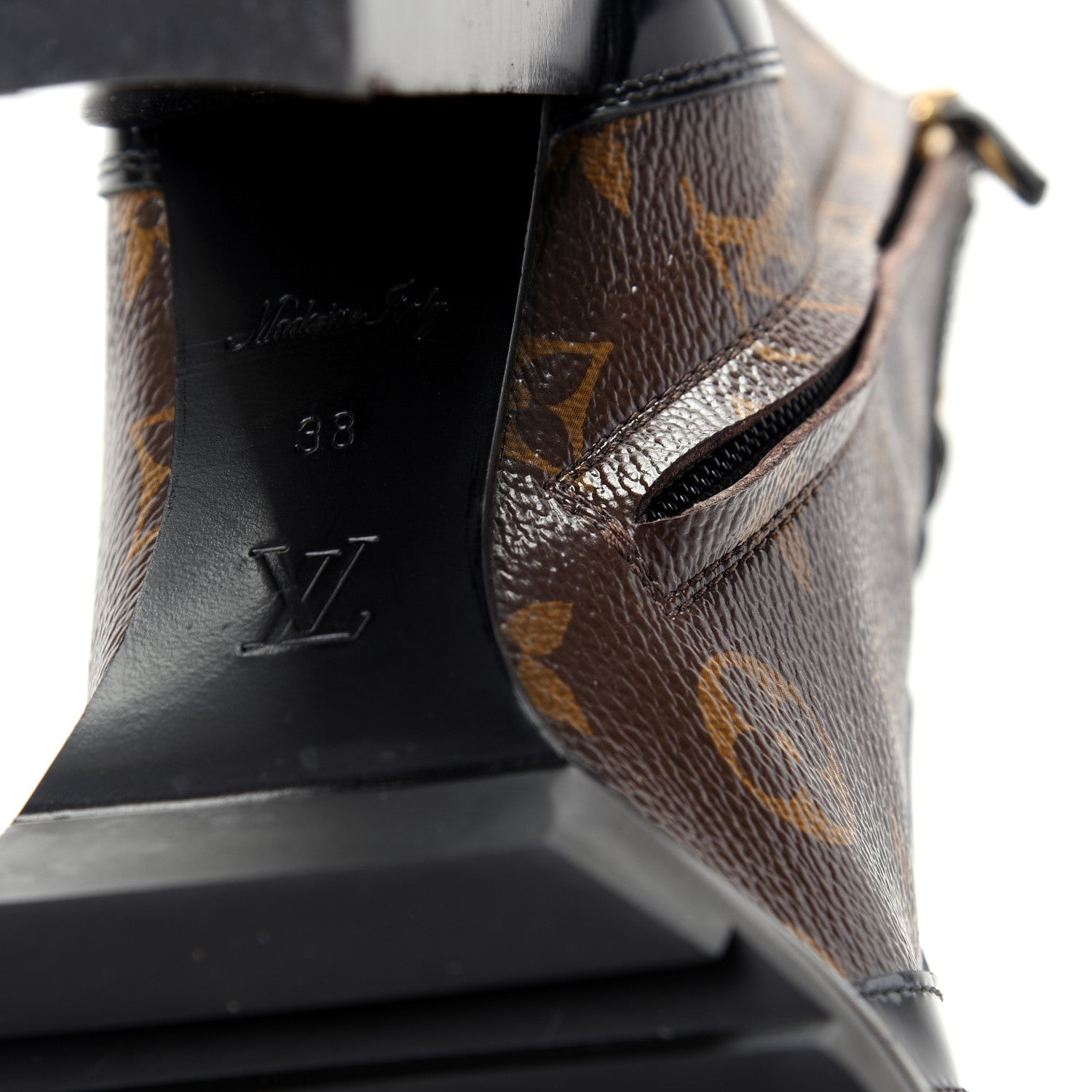 Louis Vuitton Patent Calfskin Monogram Star Trail Ankle Boots 38 Black 9 of 10