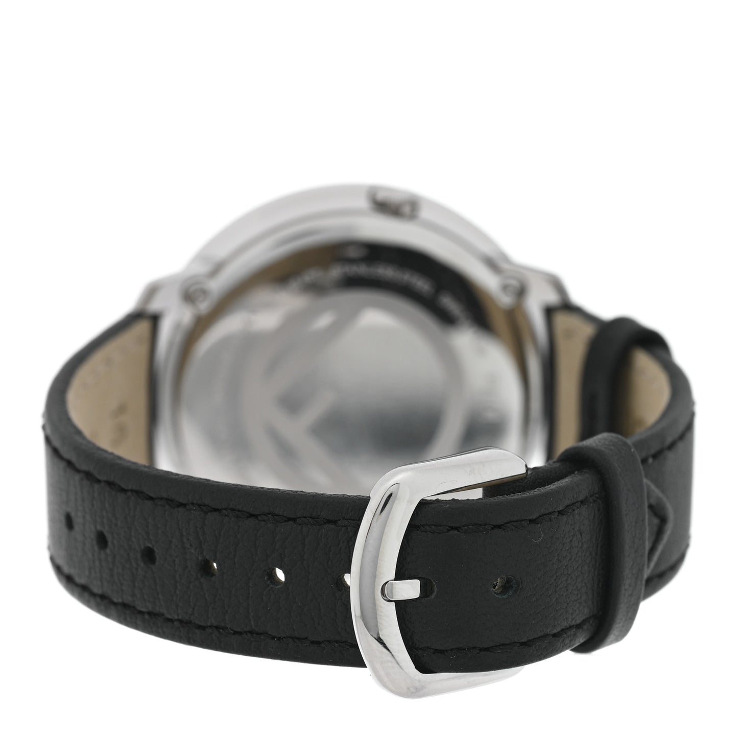 Stainless Steel Calfskin 36mm Fendi Run Away Quartz Watch Black