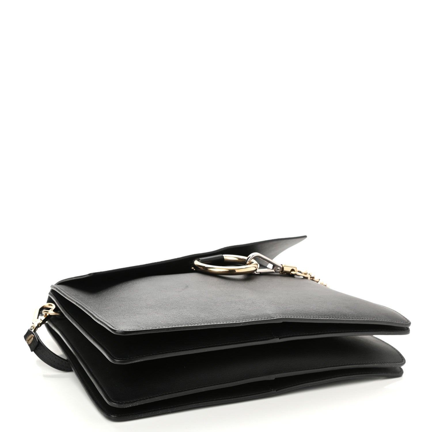 Chloe Suede Calfskin Medium Faye Shoulder Bag Black 4 of 7