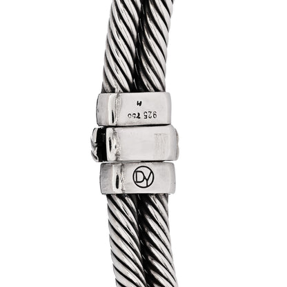 David Yurman Sterling Silver 18K Yellow Gold Diamond Citrine Elongated Albion Cable Bracelet 4 of 4
