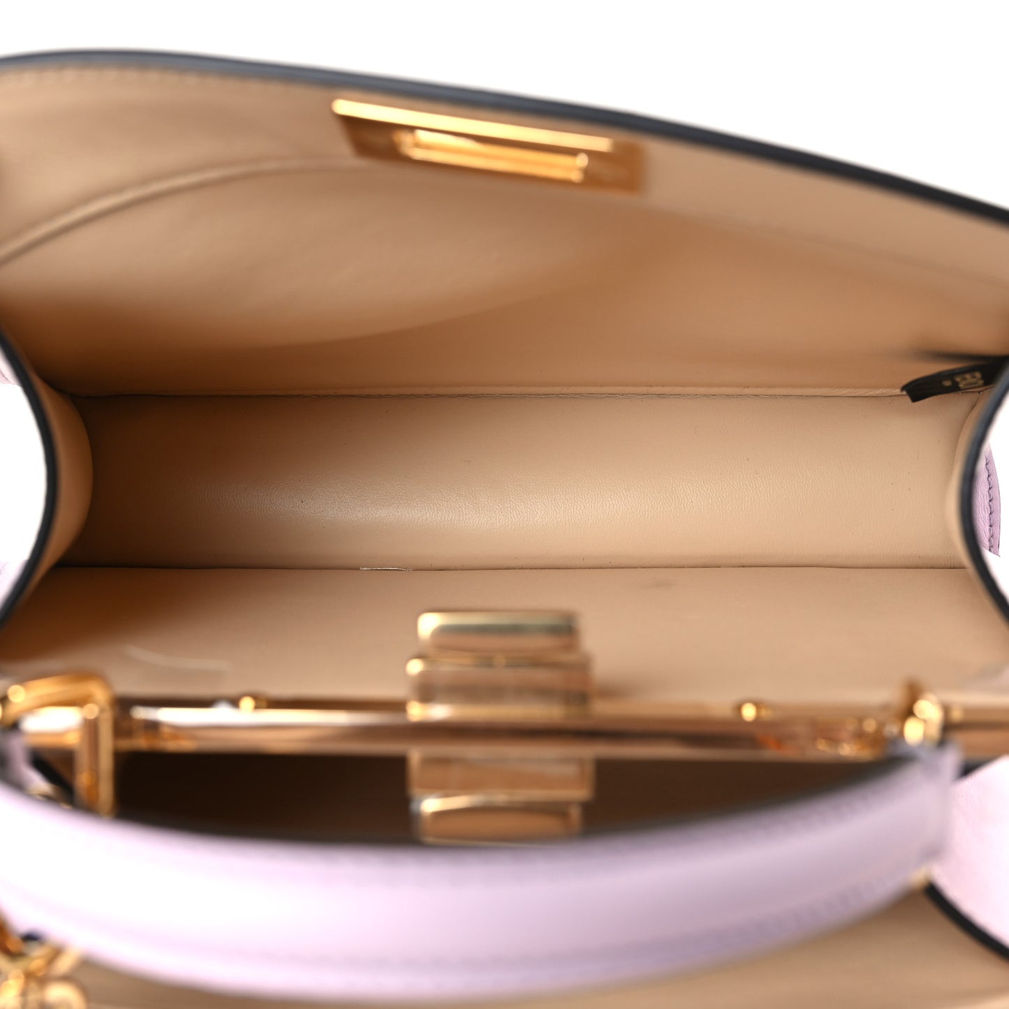 Vitello Seta Shiny Nappa Dancing Girls Inlay Small Peekaboo I SEE U Satchel Anemone Multicolor