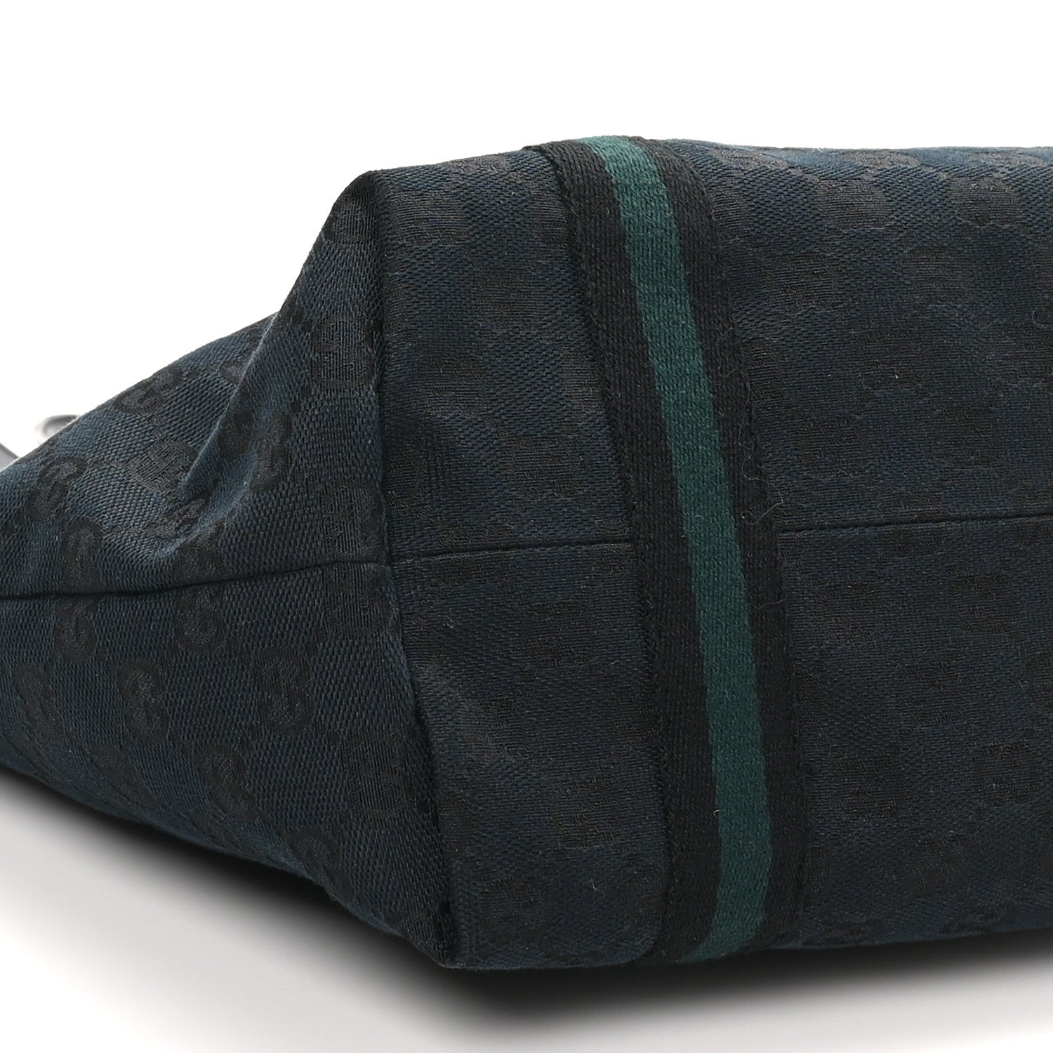 Gucci Denim Monogram Medium Jolicoeur Tote Black 9 of 10