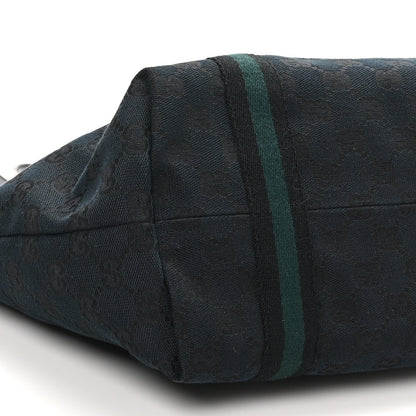 Gucci Denim Monogram Medium Jolicoeur Tote Black 9 of 10
