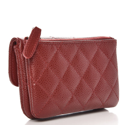 Chanel Caviar Quilted Coin Purse Dark Red 3 of 7