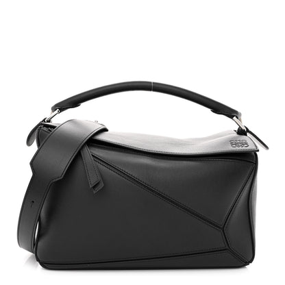 Loewe Calfskin Medium Puzzle Bag Black 1 of 9
