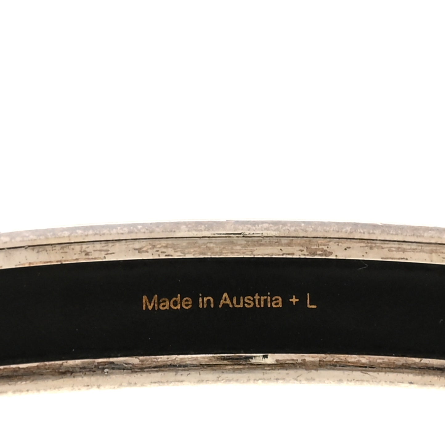Enamel Printed Narrow Caleche Bracelet 70 Black