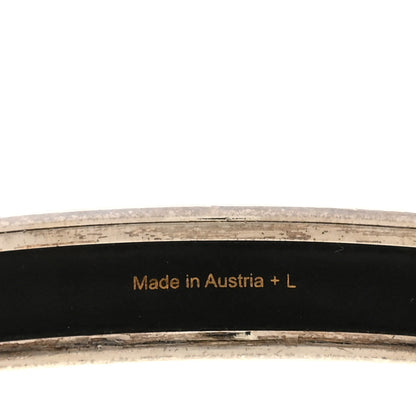 Hermes Enamel Printed Narrow Caleche Bracelet 70 Black 5 of 5